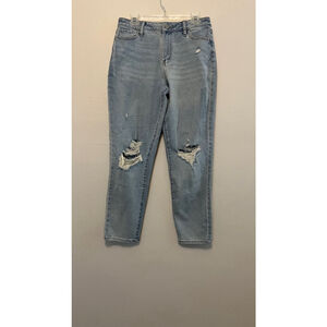 So Distressed Retro 80s 90s Style Tapered‎ Mom Denim Jeans Western size 9
